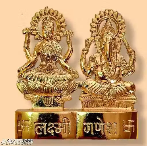 Lakshami Ganesh idol for Diwali puja Laxmi puja Ganesh puja Ganpati puja (4X4 Inch)