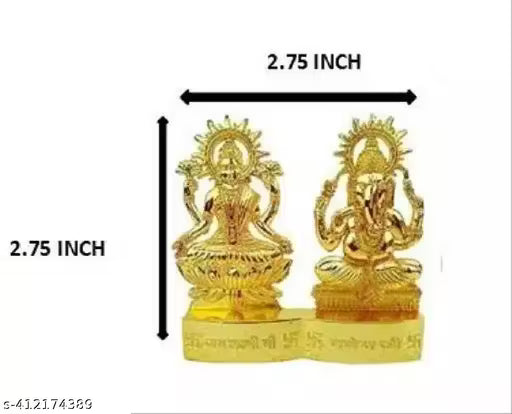 Lakshami Ganesh idol for Diwali puja Laxmi puja Ganesh puja Ganpati puja (4X4 Inch)